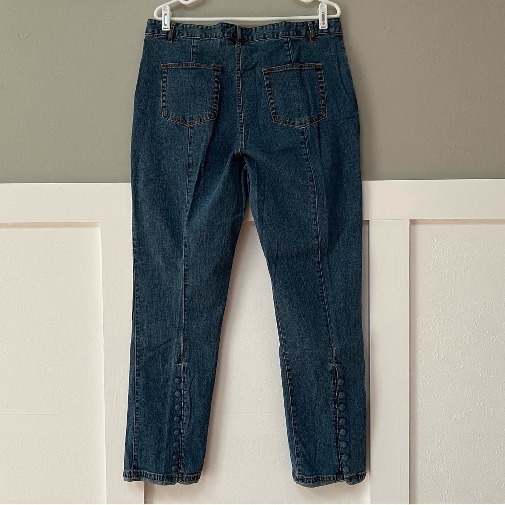 Soft Surroundings Button Detail Jeans